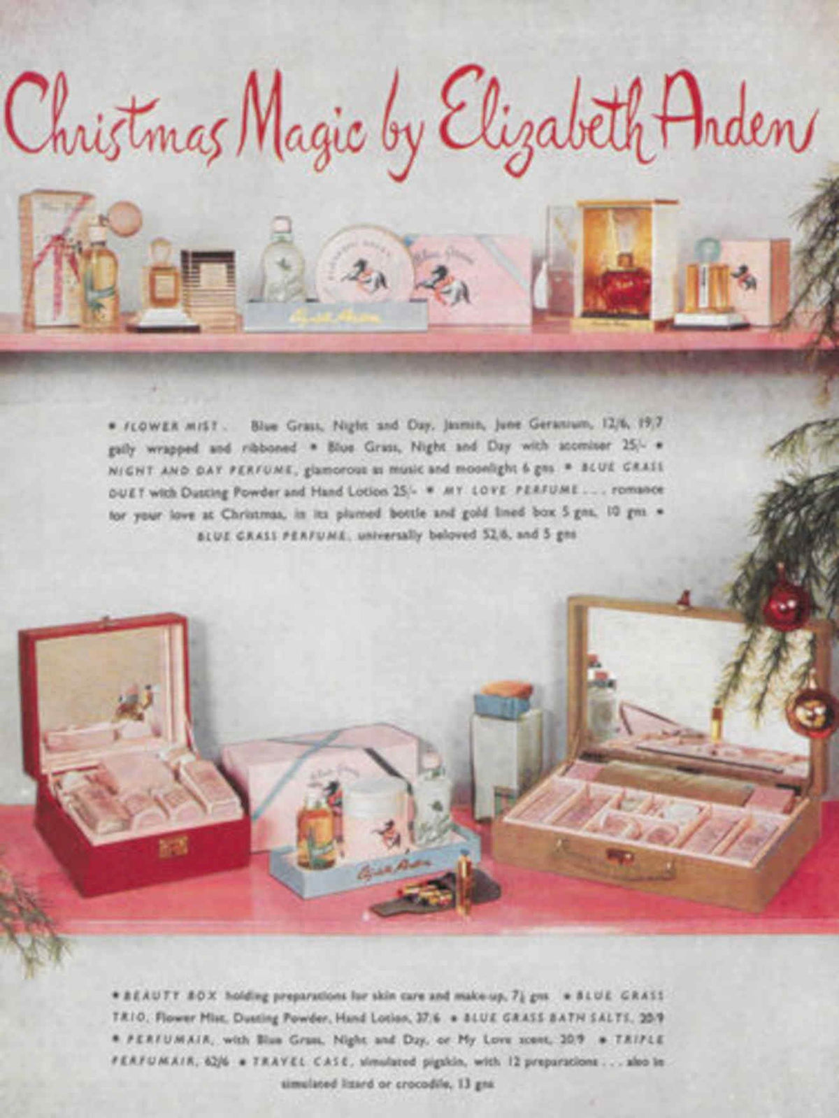Christmas Magic Perfume 2 Vintage Retro Advert Poster A4 Photo Print