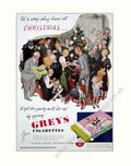 Christmas Party Greys Vintage Retro Advert Poster A4 Photo Print