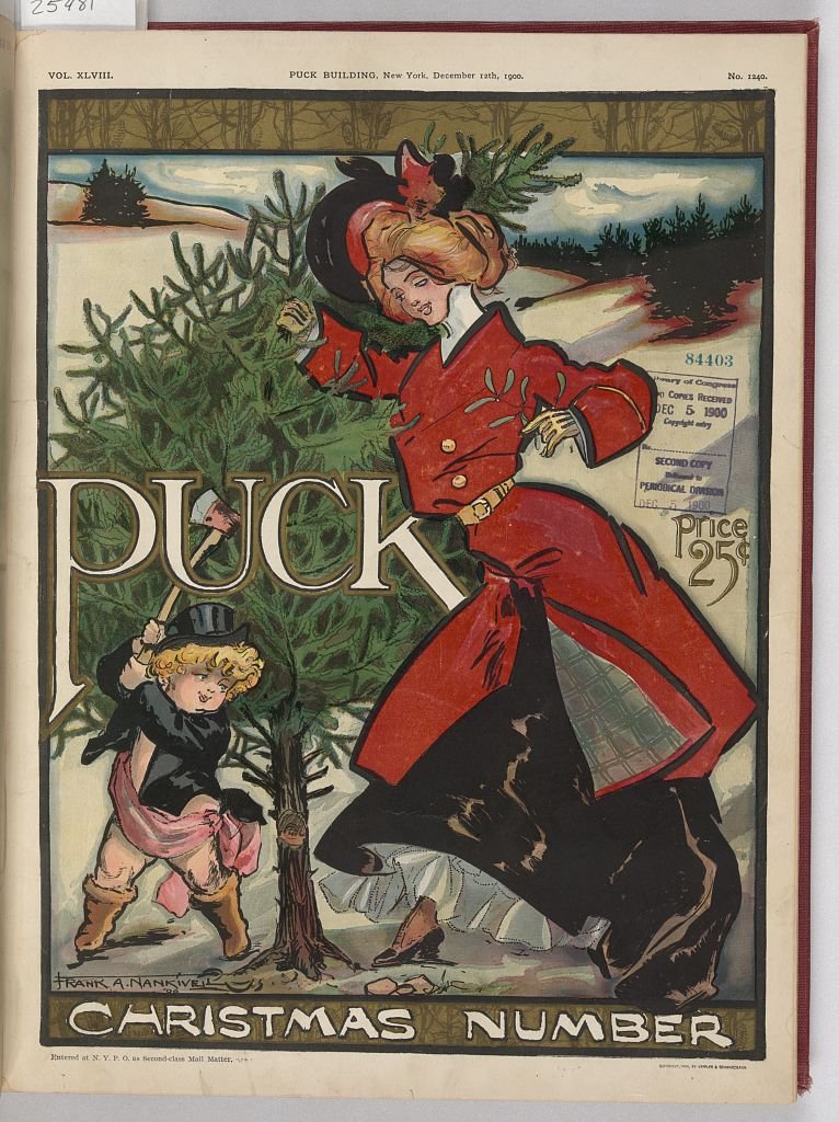 Christmas number 1900 PUCK A4 Photo Print