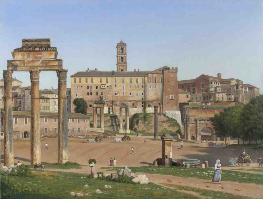 Christoffer Wilhelm Eckersberg View of the Forum in Rome A4 Photo Print
