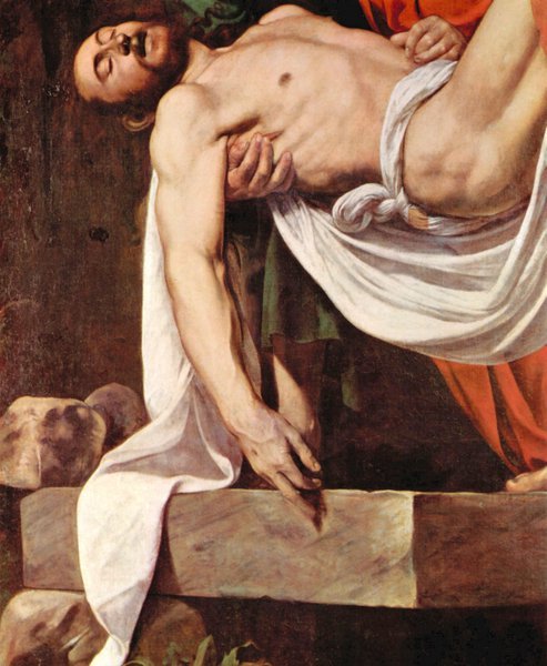 Christs burial detail 2 Caravaggio A4 Photo Print