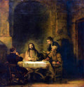 Christus In Emmaus 1 Rembrandt A4 Photo Print