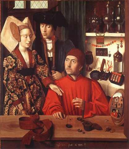 Christus Petrus St Eligius In His Workshop A4 Photo Print