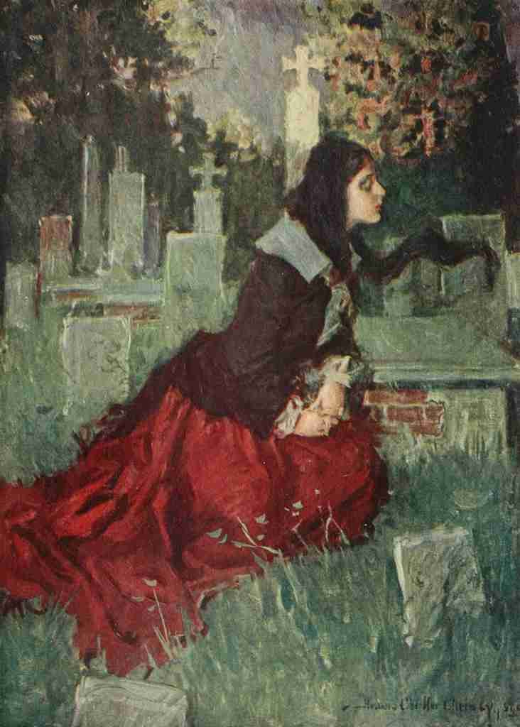 Christy Chandler Evangeline 1905 At the graveside A4 Photo Print