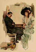 Christy Chandler Riley Roses 1909 Sitting for a portrait A4 Photo Print