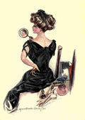 Christy Chandler Songs of Sentiment 1910 Lady with mirror A4 Photo Print