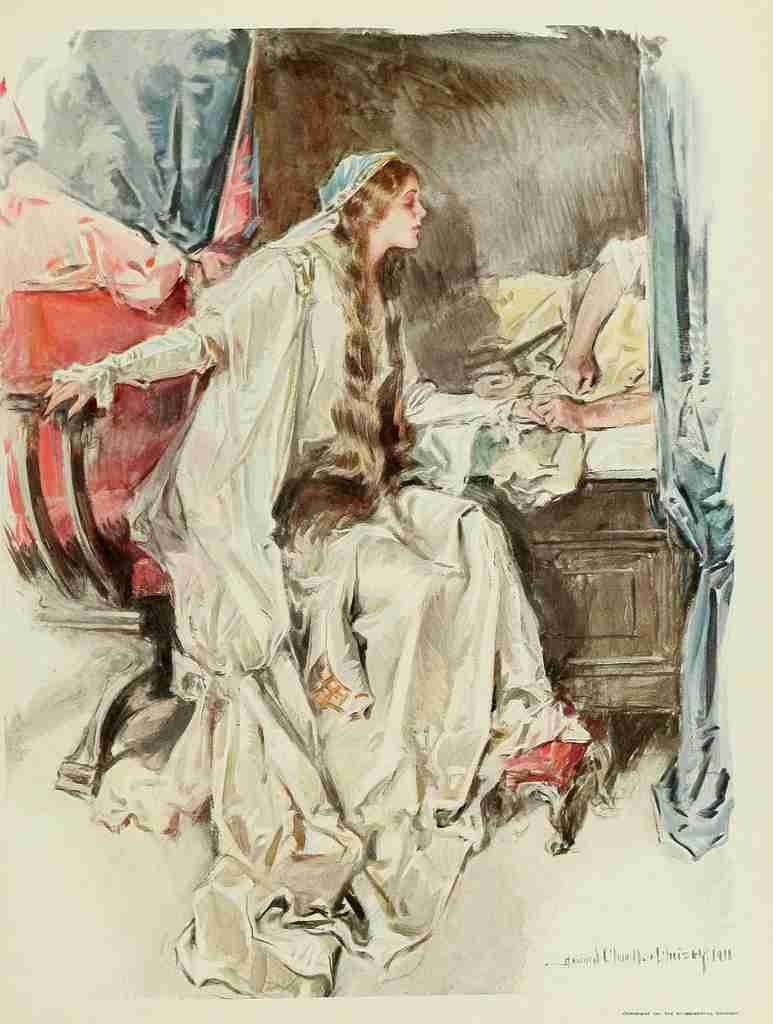 Christy Chandler The Princess 1911 Princess at bedside A4 Photo Print