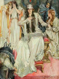 Christy Chandler The Princess 1911 Princess on throne A4 Photo Print