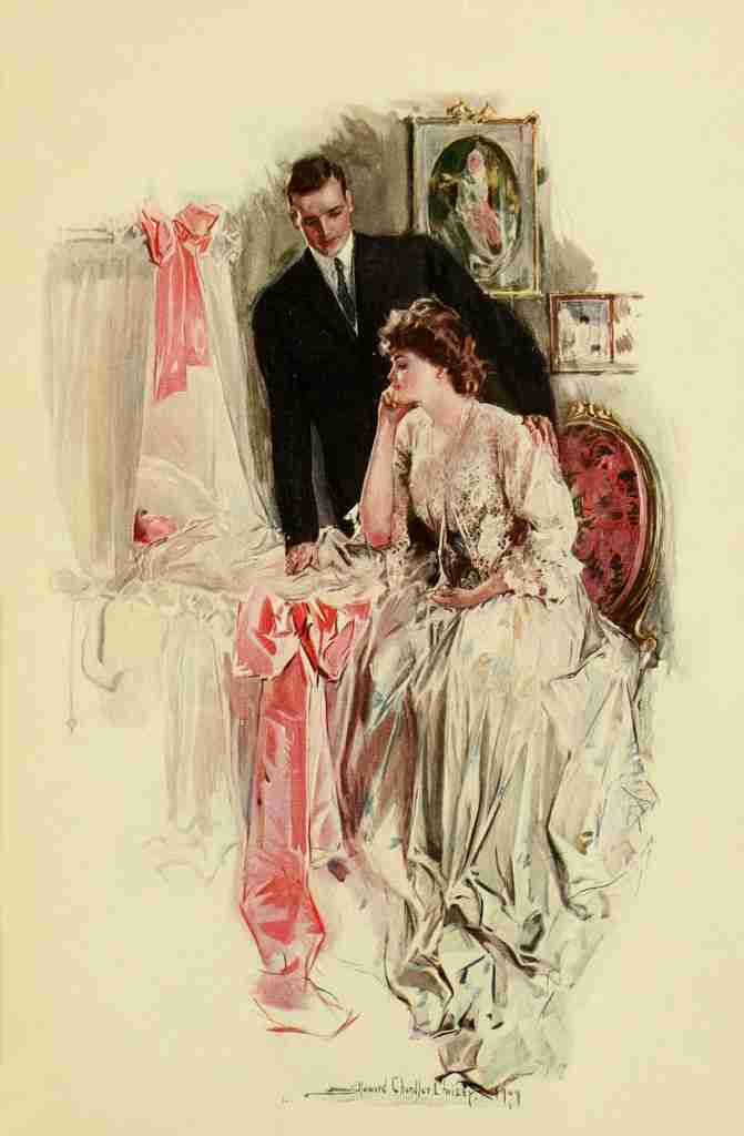 Christy Chandler Two Lovers 1909 First baby A4 Photo Print