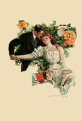 Christy Chandler Two Lovers 1909 Lanterns & Lovers A4 Photo Print