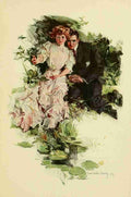 Christy Chandler Two Lovers 1909 Lovers by the pond A4 Photo Print