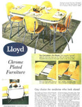 Chrome Table Chairs Vintage Retro Advert Poster A4 Photo Print