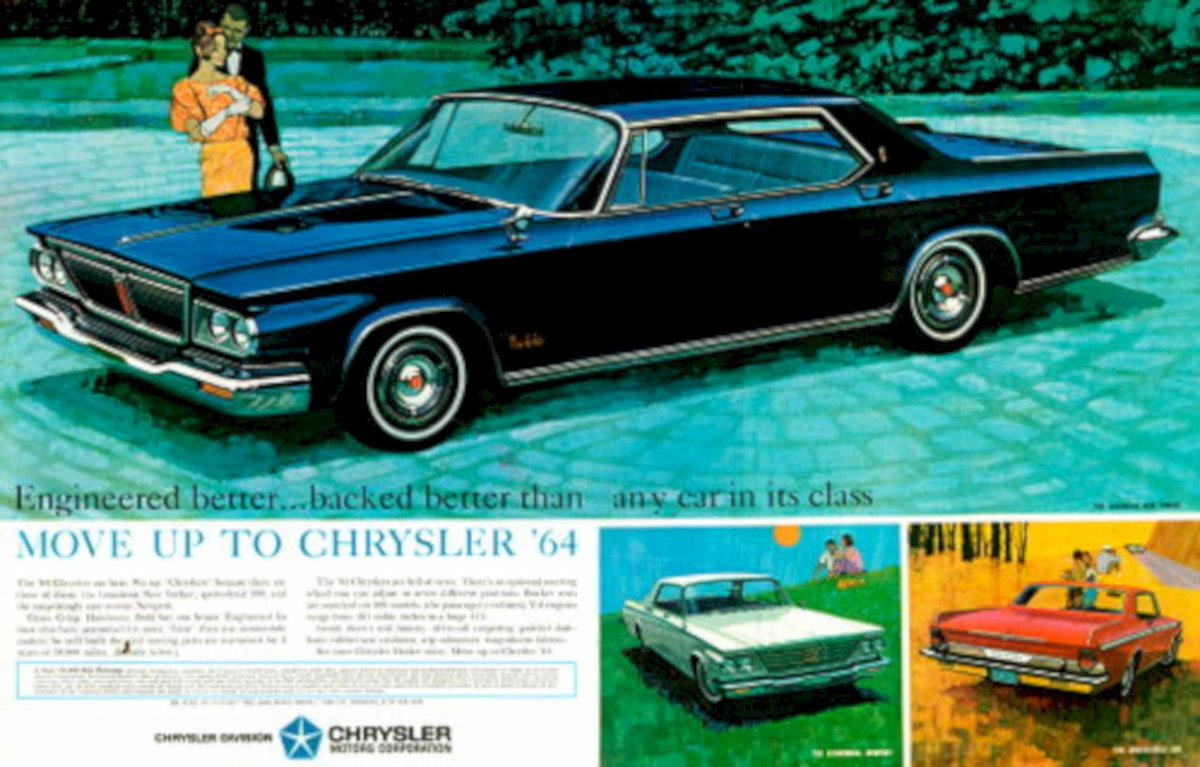 Chrysler 64 Sedan 1960s Vintage Retro Advert