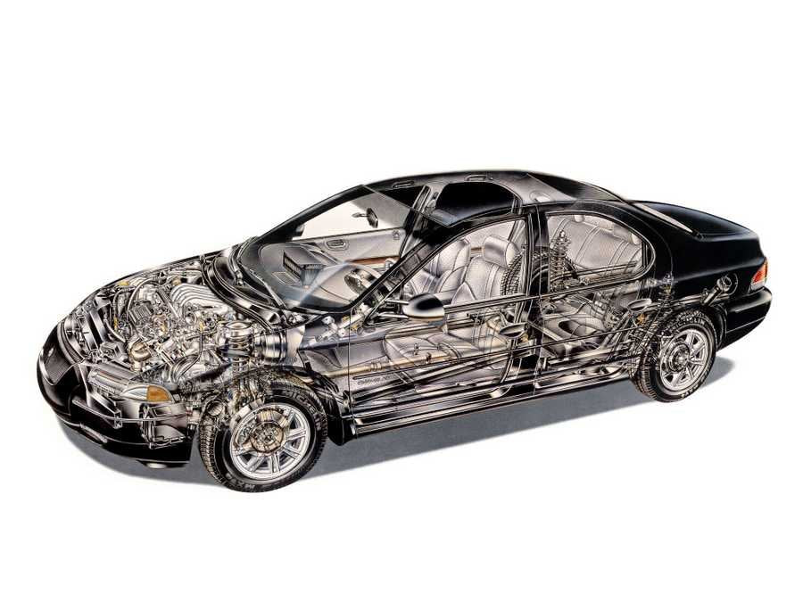 Chrysler Cirrus cutaway A4 Photo Print