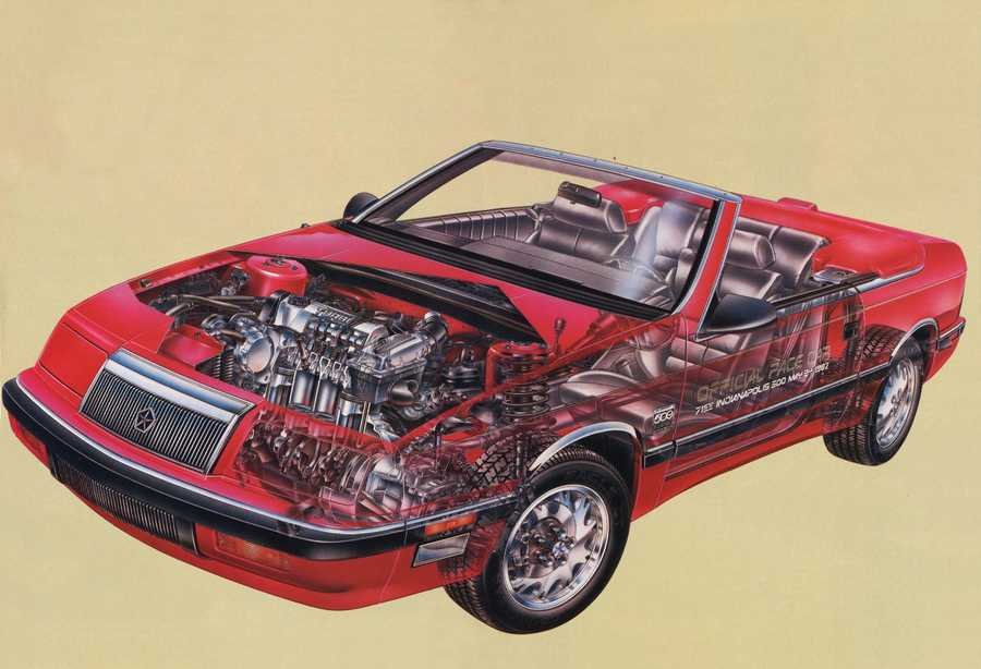 Chrysler LeBaron 1987 cutaway A4 Photo Print