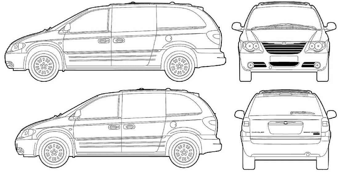Chrysler Voyager Minivan 2005 A4 Photo Print