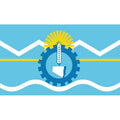 Chubut Prov Flag N6722 A4 Photo Print