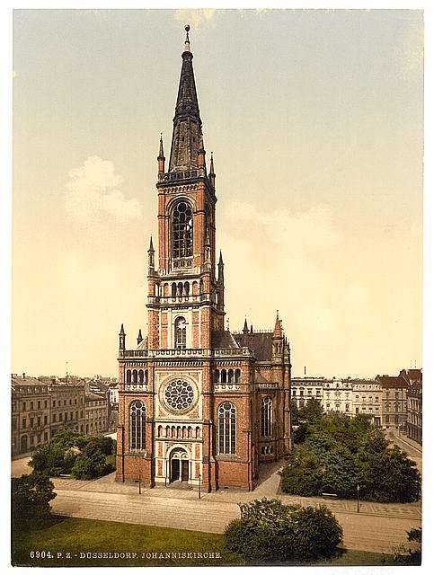 Church St Jean Dusseldorf the Rhine Vintage A4 Photo Print