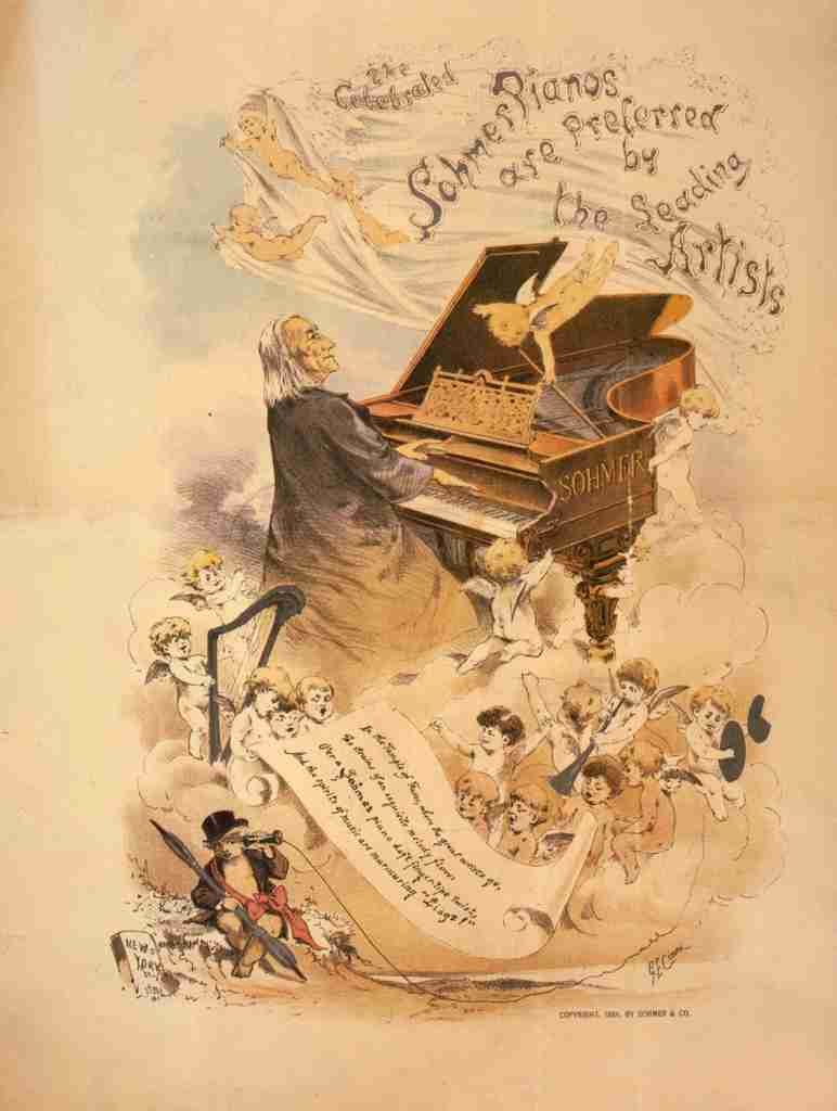 Ciani GE Sohmer pianos are preferred by the leading artists c1886 A4 Photo Print