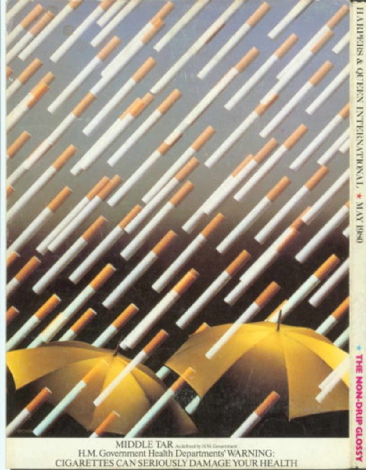 Cigarette Tar Umbrellas 1980s Vintage Retro Advert