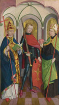 Circle of Master of Liesborn Saints Gregory, Maurice and Augustine A4 Photo Print