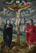 Circle of Pieter Coecke van Aalst The Crucifixion Central Panel A4 Photo Print