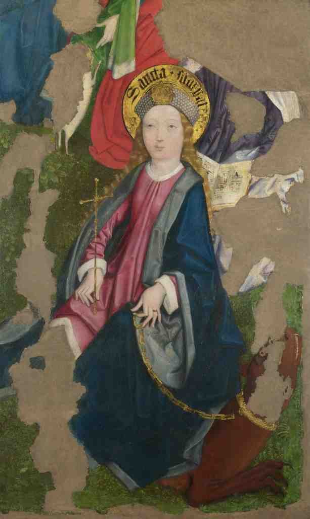 Circle of the Master of Liesborn Saint Margaret A4 Photo Print