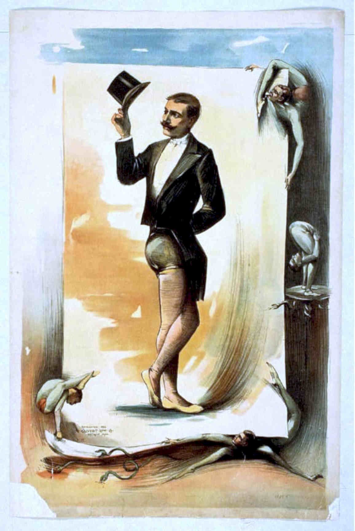 Circus Acrobat Tuxedo Vintage Retro Advert Poster A4 Photo Print