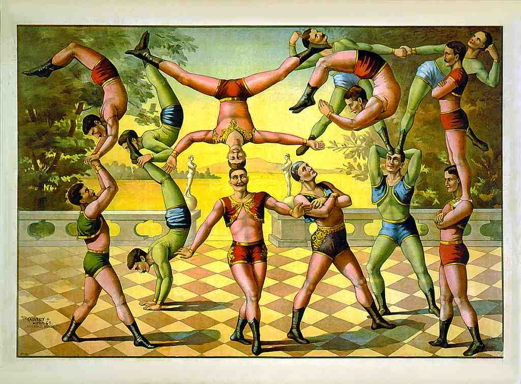 Circus Acrobatics 1891 Vintage A4 Photo Print