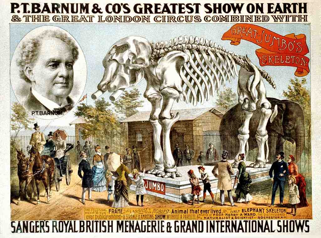 Circus Barnum 1800s Vintage A4 Photo Print