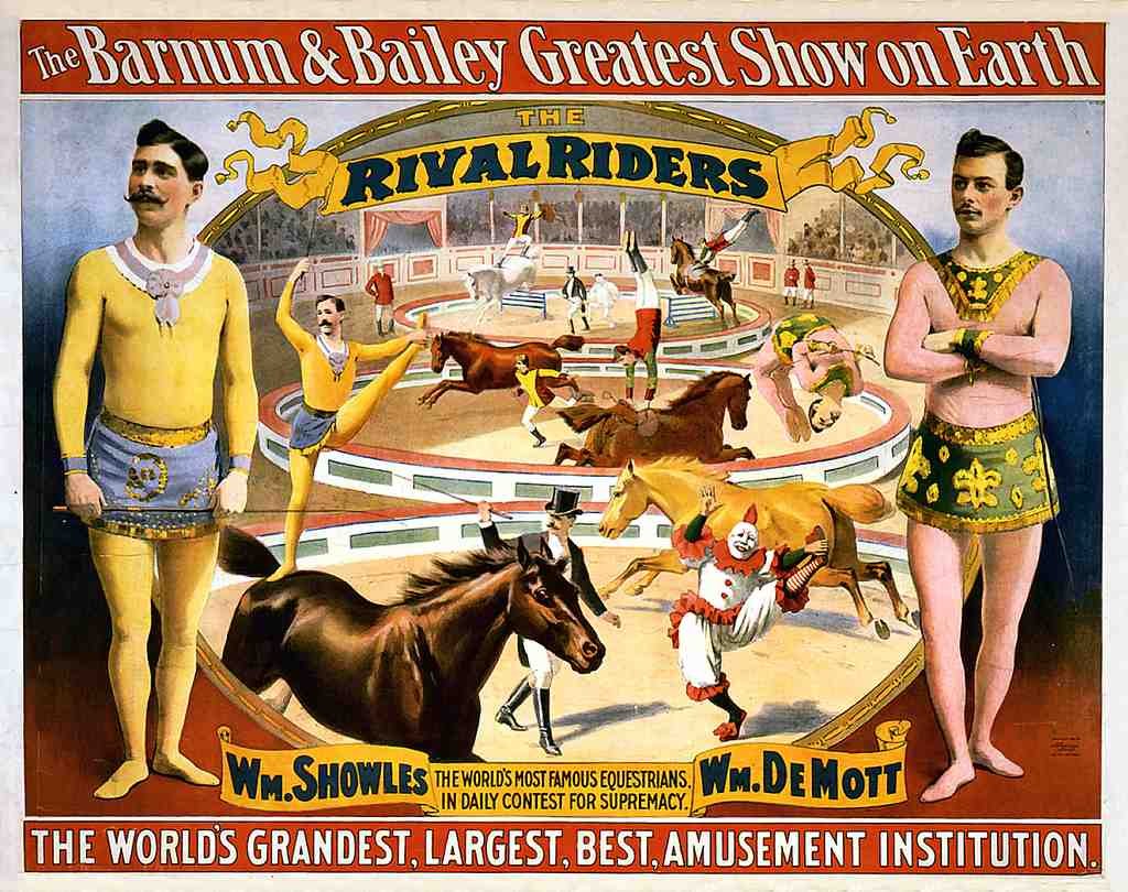 Circus Barnum Bailey 1895c Vintage A4 Photo Print