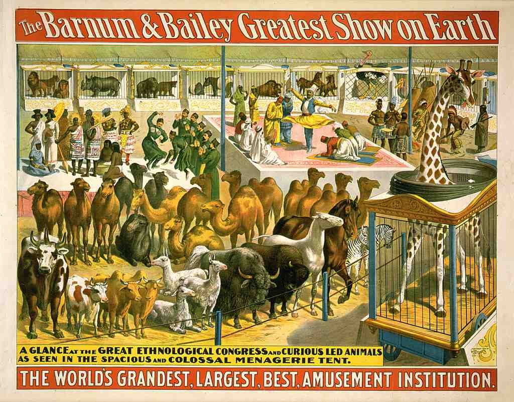 Circus Barnum Bailey 1895d Vintage A4 Photo Print