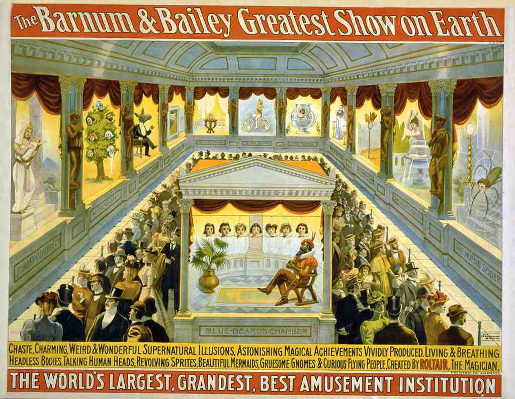 Circus Barnum Bailey 1898c Vintage A4 Photo Print
