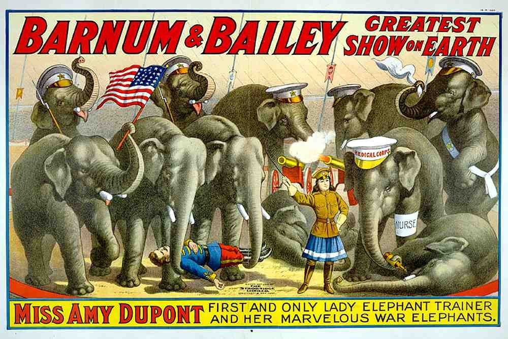 Circus Barnum Bailey Vintage A4 Photo Print