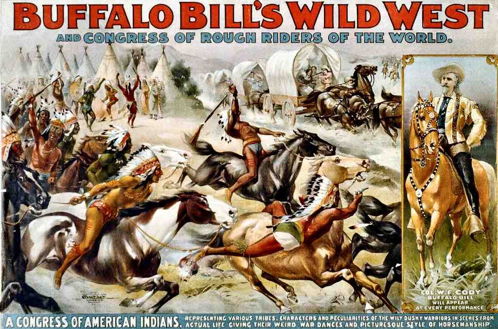Circus Buffalo Bill Wild West 1899 Vintage A4 Photo Print