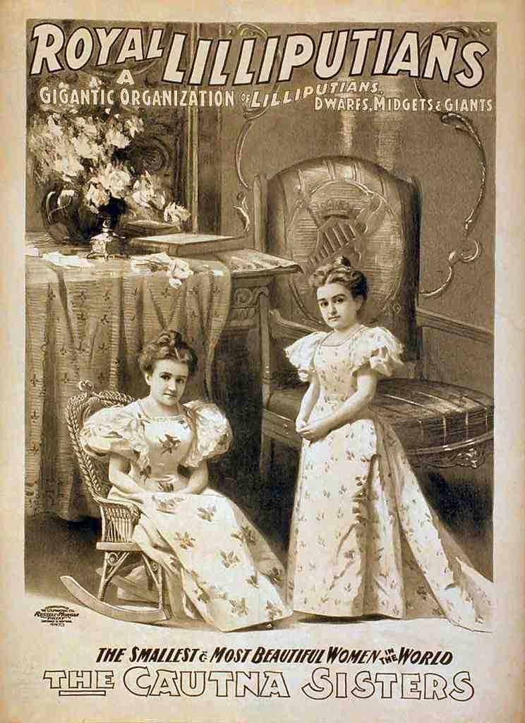 Circus Cautna Sisters Vintage A4 Photo Print