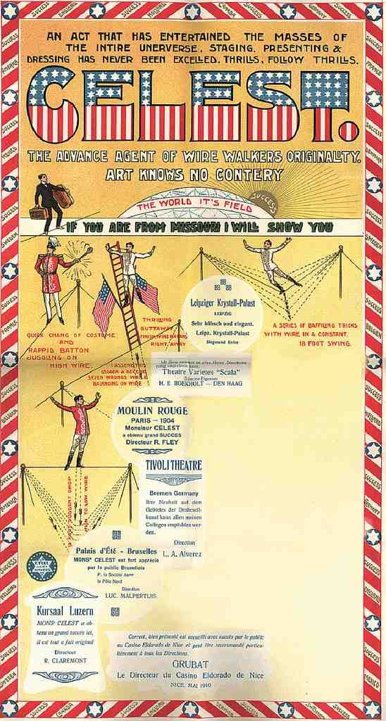 Circus Celest Vintage A4 Photo Print