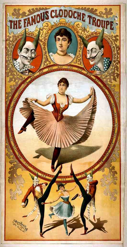 Circus Famous Clodoche Troupe 1892 Vintage A4 Photo Print