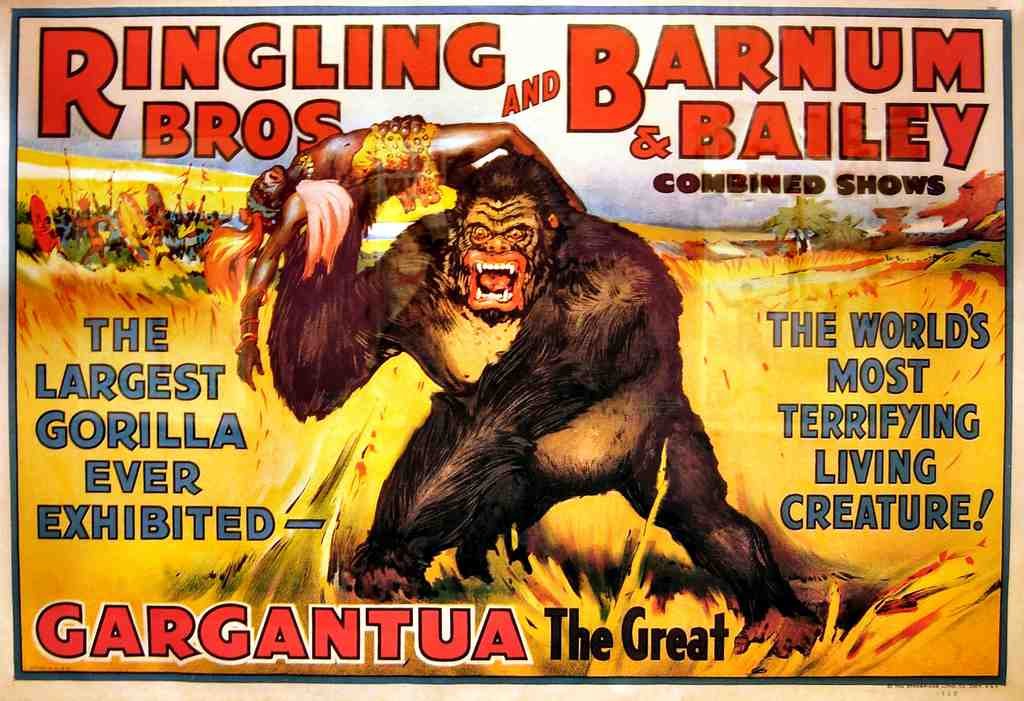 Circus Gargantua Vintage A4 Photo Print