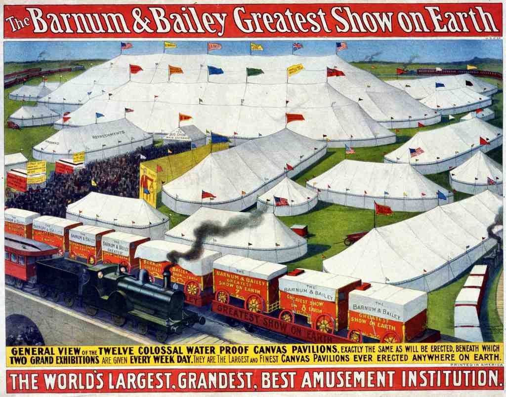 Circus General Viewc 1899 Vintage A4 Photo Print