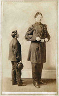 Circus Giant Man And Average Man 1800s Vintage A4 Photo Print