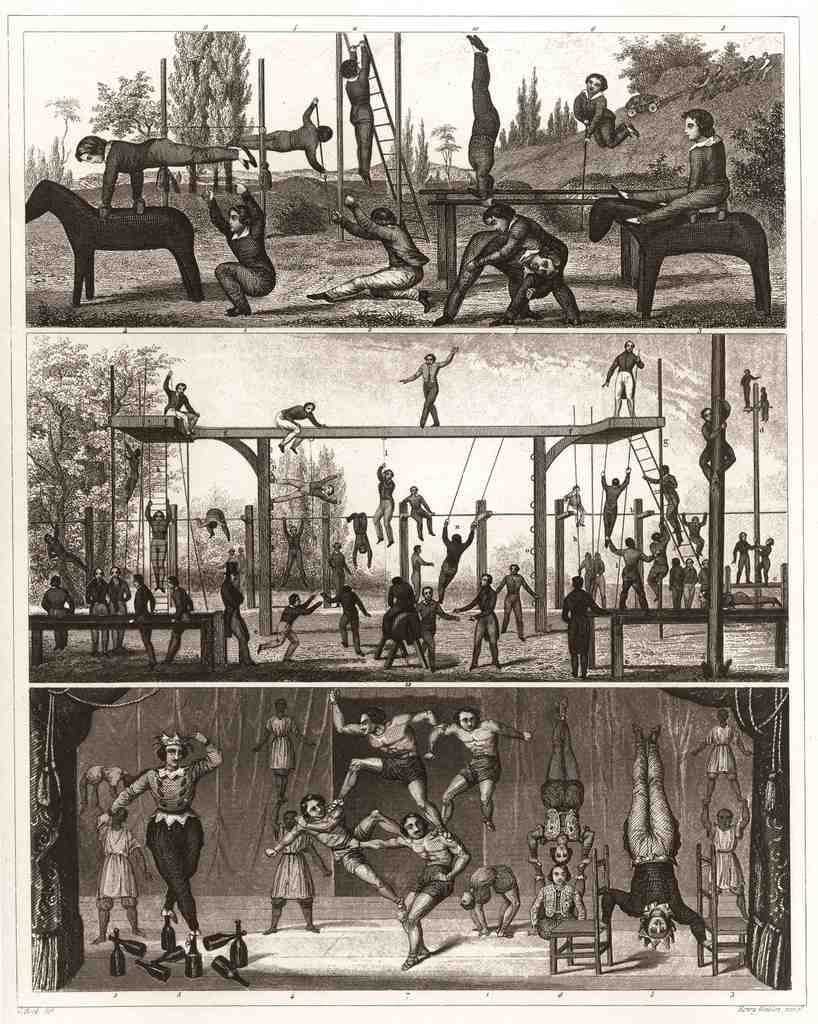 Circus Gymnasium And Acrobatics 1850 Vintage A4 Photo Print