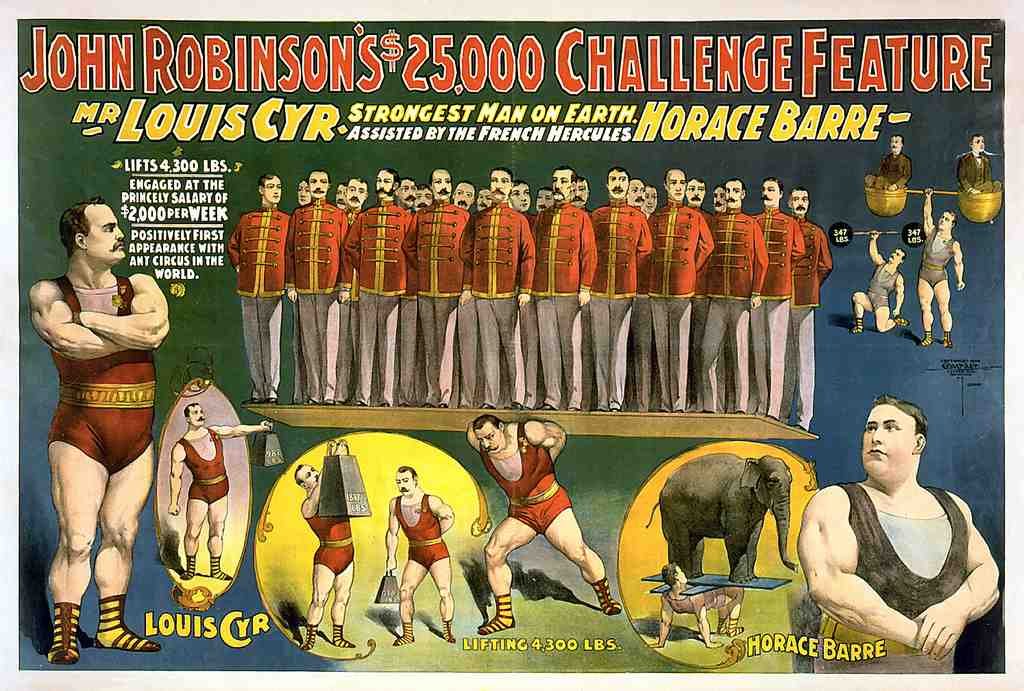 Circus John Robinson 1898 Vintage A4 Photo Print