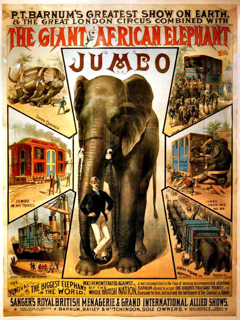Circus Jumbo Vintage A4 Photo Print