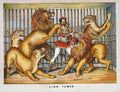 Circus Lion Tamer Vintage A4 Photo Print