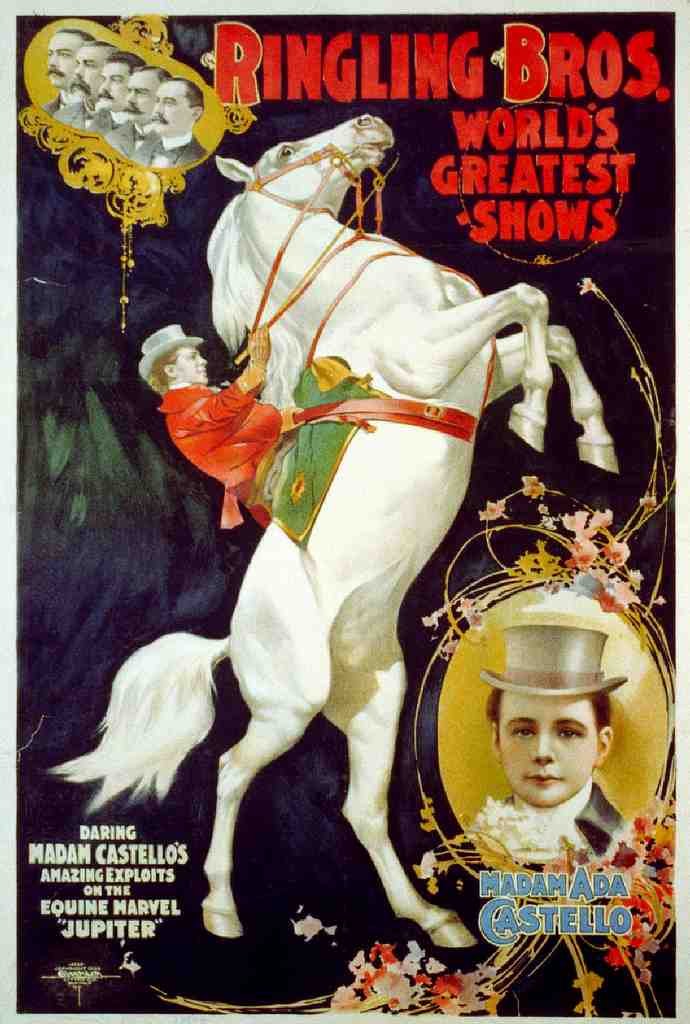 Circus Madam Ada Castello 1899 Vintage A4 Photo Print