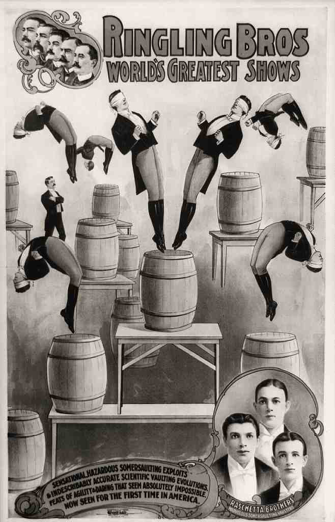 Circus Raschetta Brothers 1900 Vintage A4 Photo Print