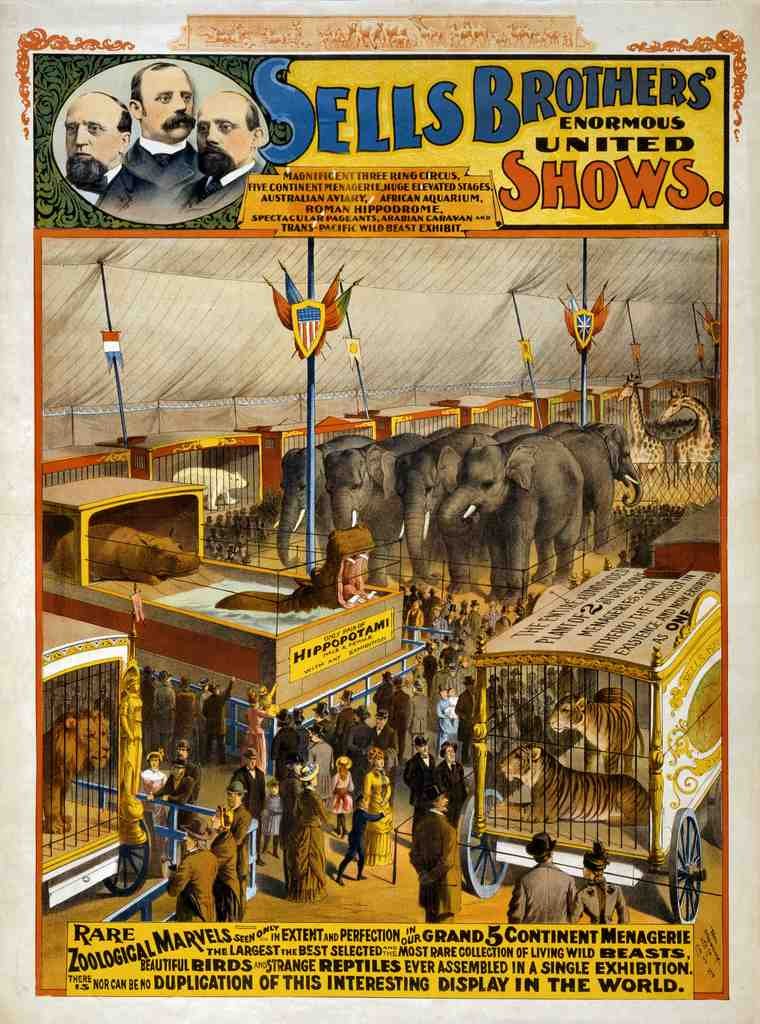 Circus Sells 18951a4 Photo Print Vintage A4 Photo Print