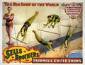 Circus Sells Brothers 1895c Vintage A4 Photo Print