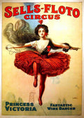 Circus Sells Floto 3 Vintage A4 Photo Print